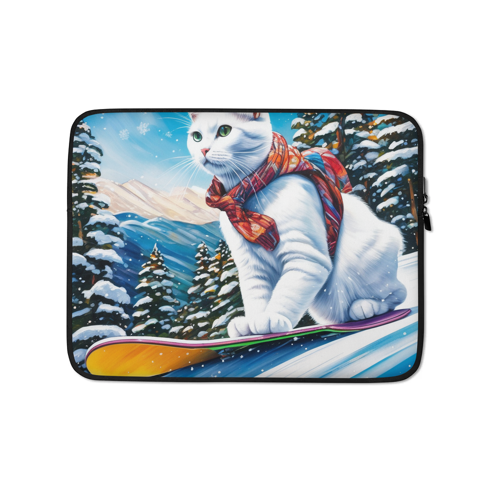 PugMug Custom White Companion Cat Laptop Sleeve