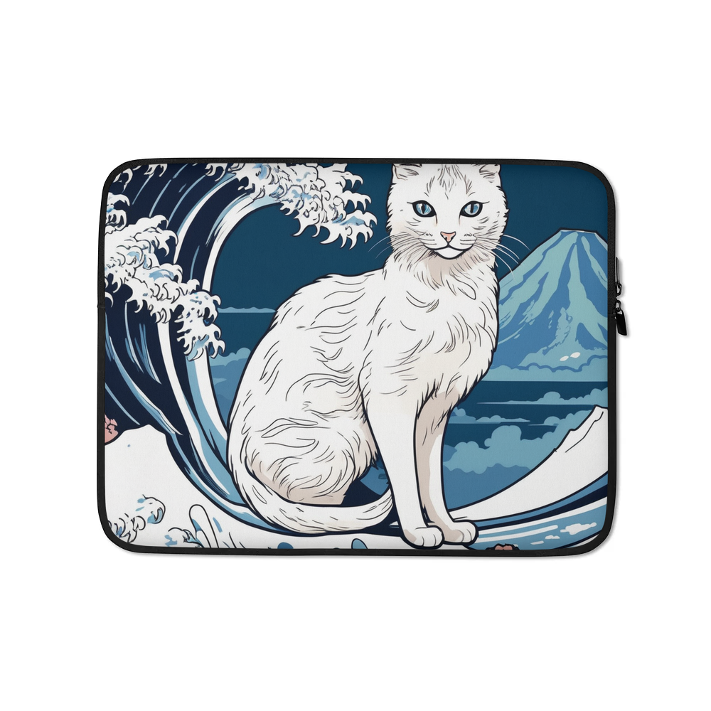 PugMug Custom White Companion Cat Laptop Sleeve