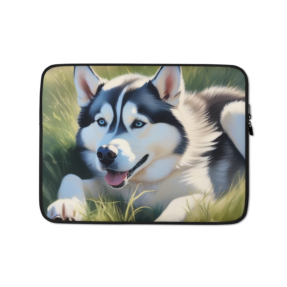 PugMug Custom Siberian Husky Laptop Sleeve