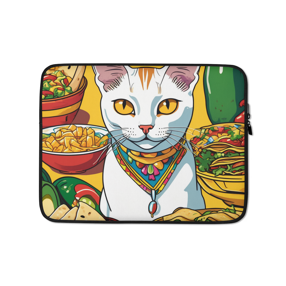 PugMug Custom White Abyssinian Cat Laptop Sleeve