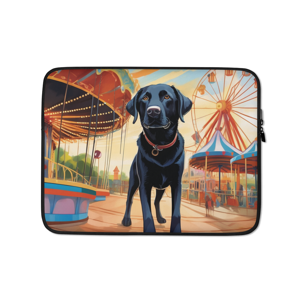 PugMug Custom Black Labrador Retriever Laptop Sleeve