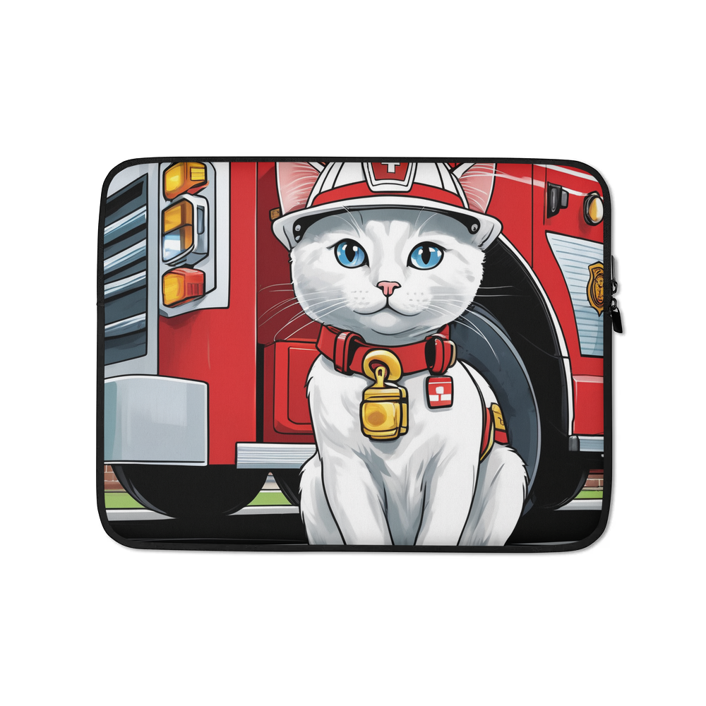PugMug Custom White Companion Cat Laptop Sleeve