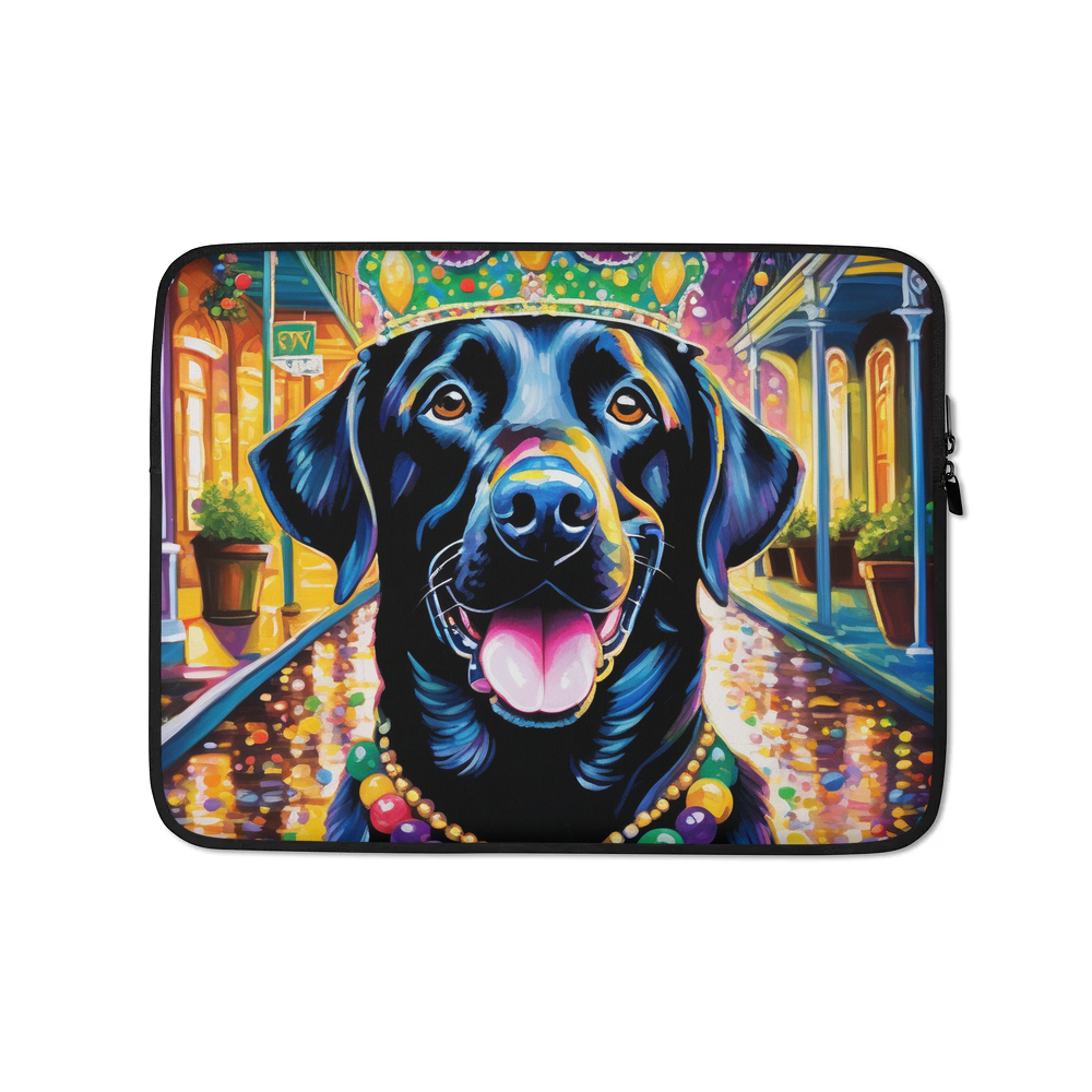PugMug Custom Black Labrador Retriever Laptop Sleeve