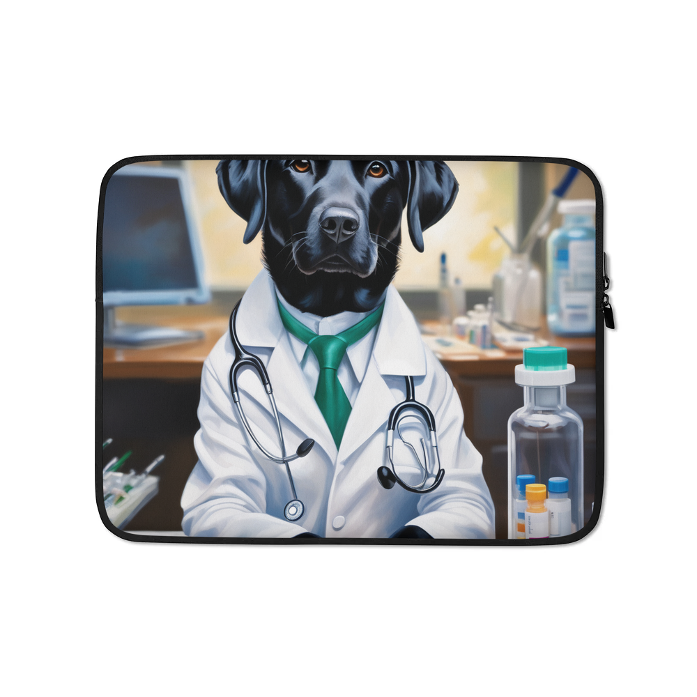 PugMug Custom Black Labrador Retriever Laptop Sleeve