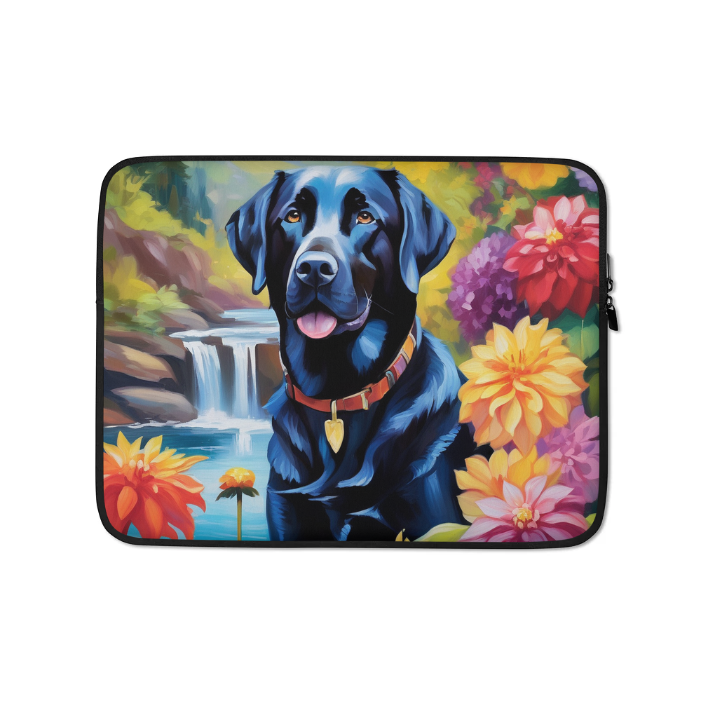 PugMug Custom Black Labrador Retriever Laptop Sleeve
