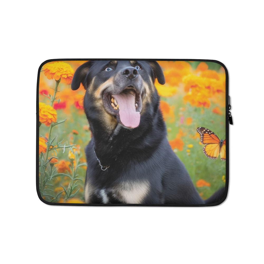 PugMug Custom Blue Laptop Sleeve