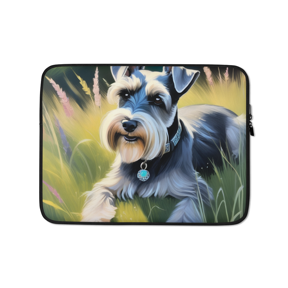 PugMug Custom Miniature Schnauzer Laptop Sleeve