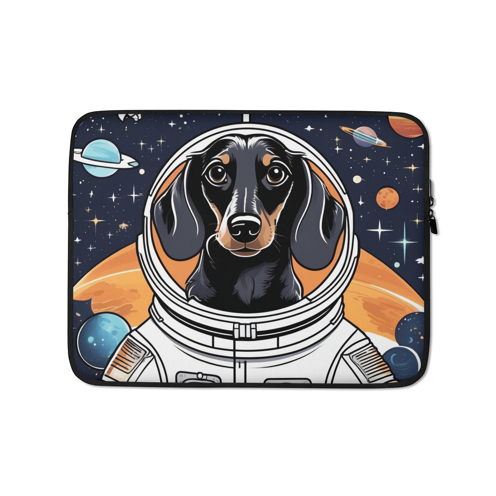 PugMug Custom Black Dachshund Laptop Sleeve