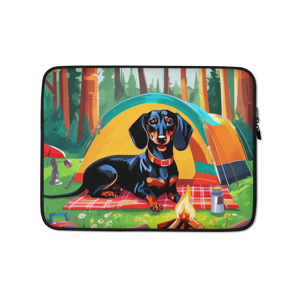 PugMug Custom Black Dachshund Laptop Sleeve