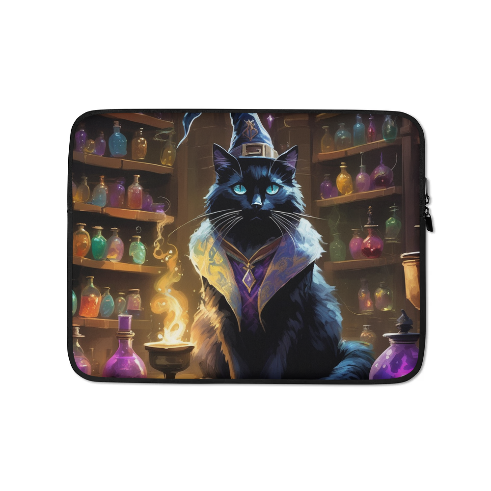 PugMug Custom Black Ragdoll Cat Laptop Sleeve