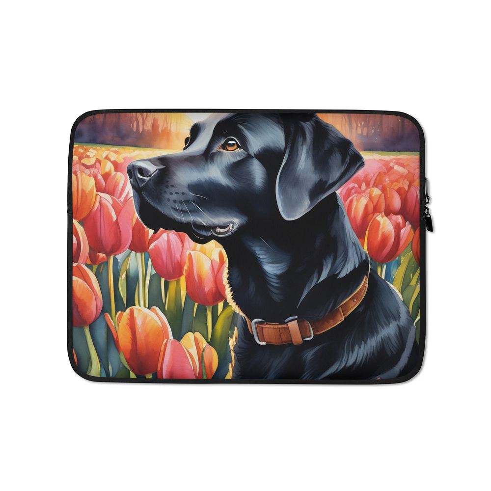 PugMug Custom Black Labrador Retriever Laptop Sleeve