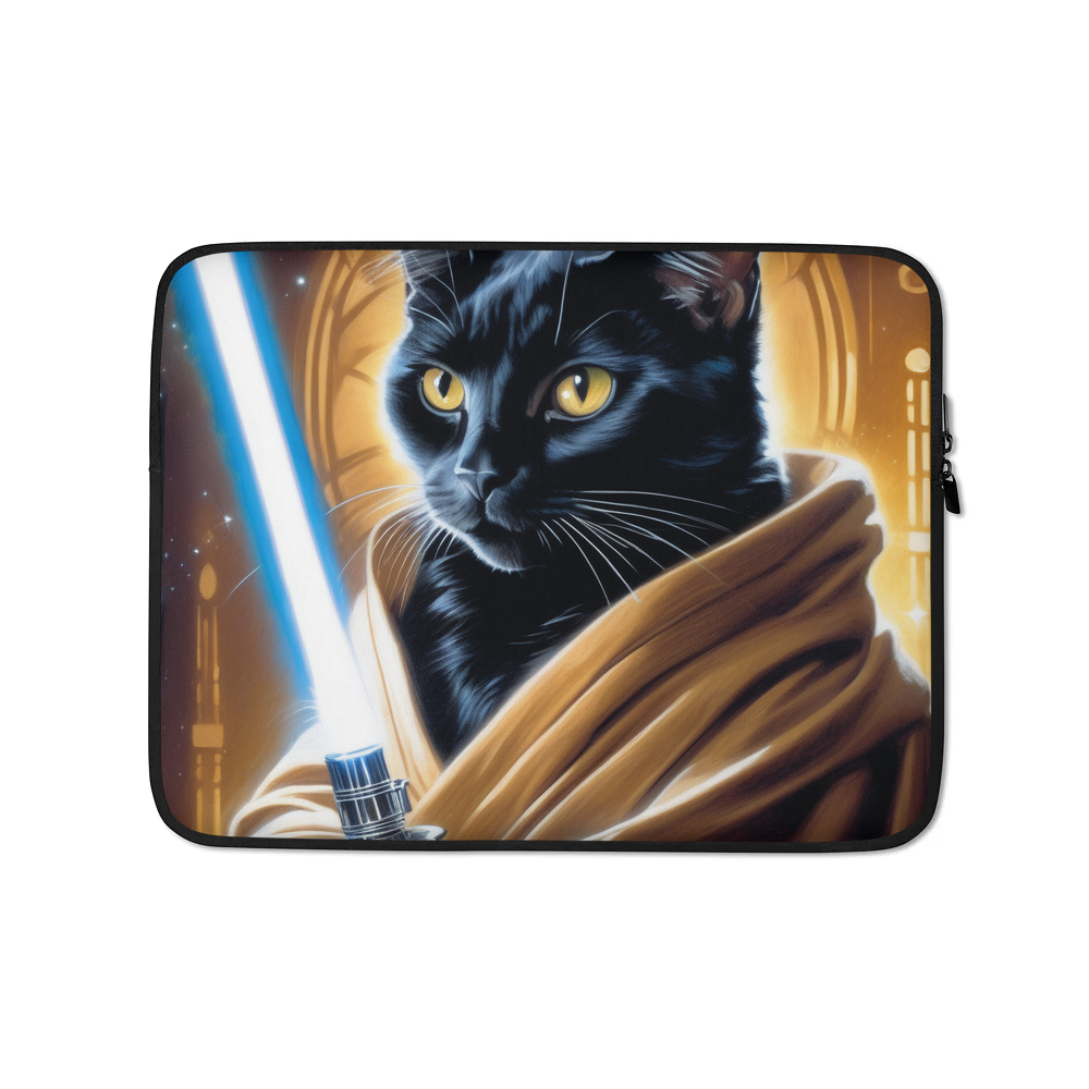 PugMug Custom Black Companion Cat Laptop Sleeve
