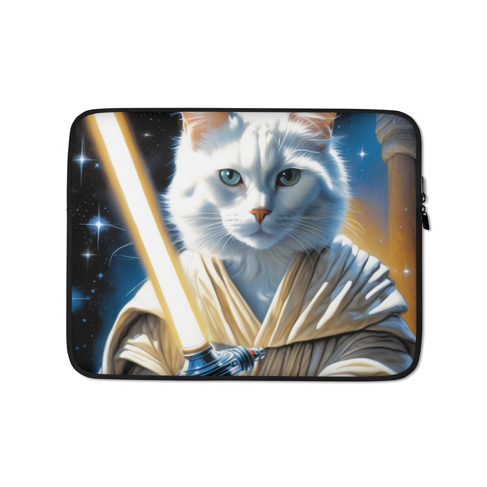 PugMug Custom White Companion Cat Laptop Sleeve