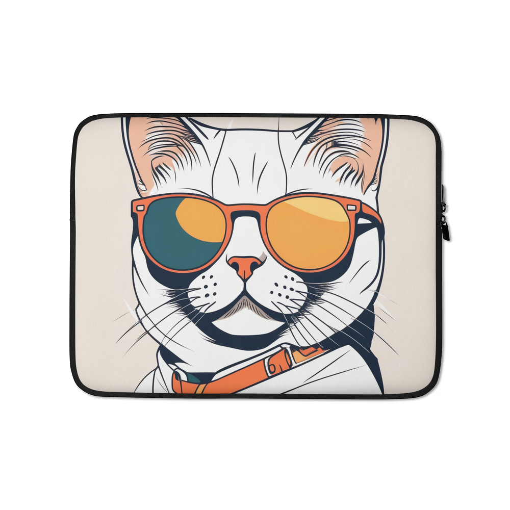PugMug Custom White British Shorthair Cat Laptop Sleeve
