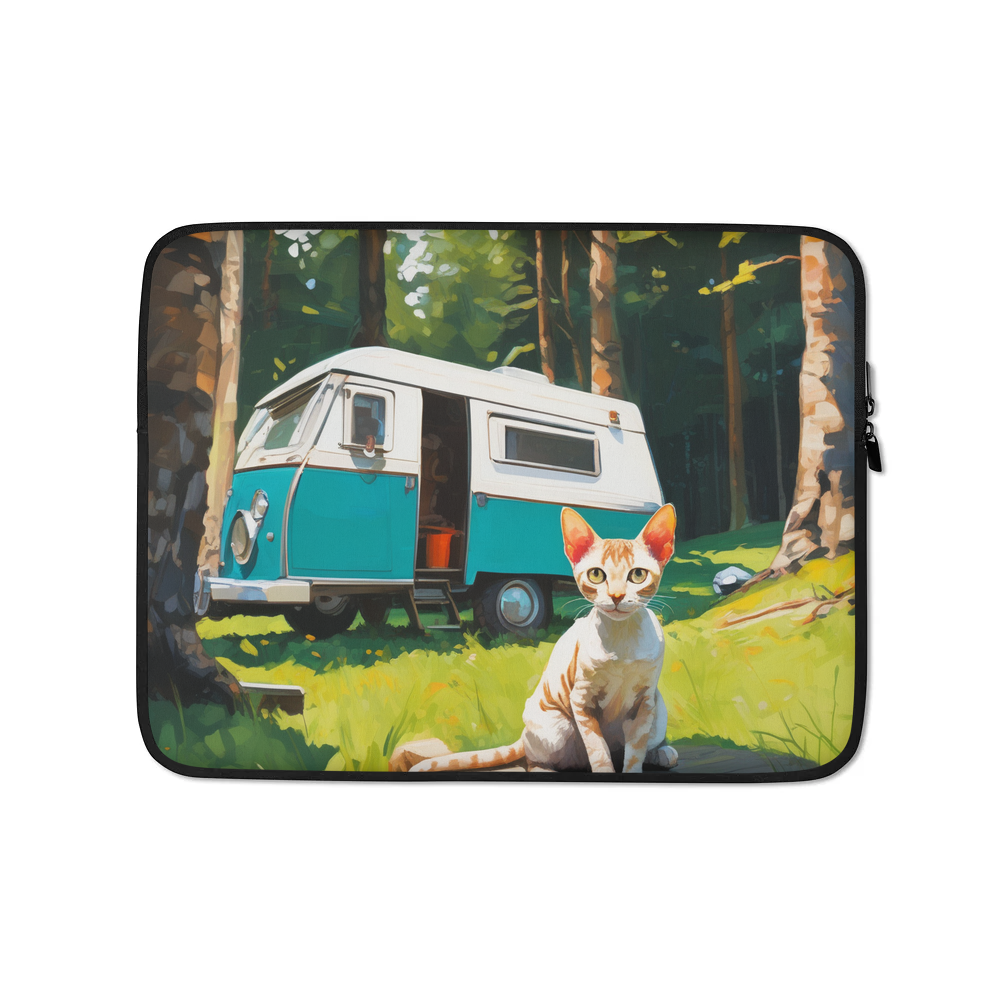 PugMug Custom Tabby Devon Rex Cat Laptop Sleeve