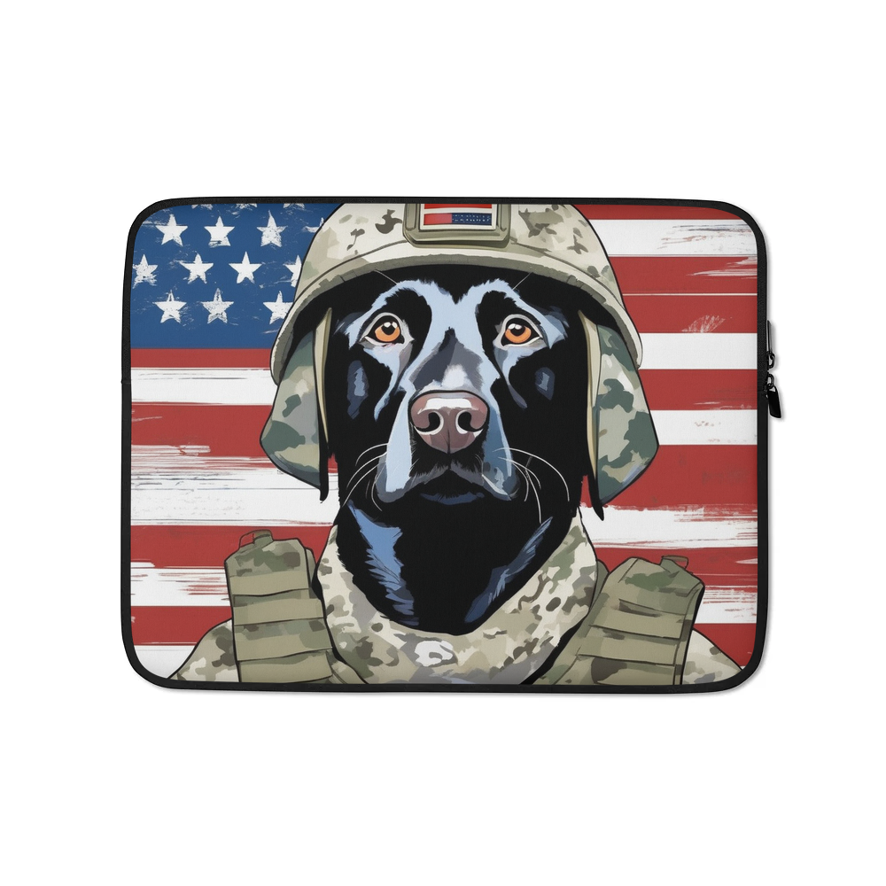 PugMug Custom Black Labrador Retriever Laptop Sleeve