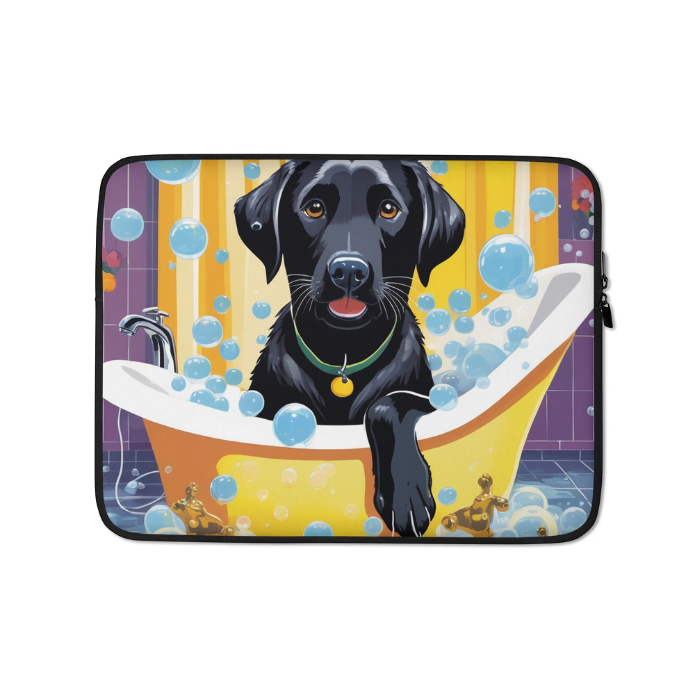PugMug Custom Black Labrador Retriever Laptop Sleeve