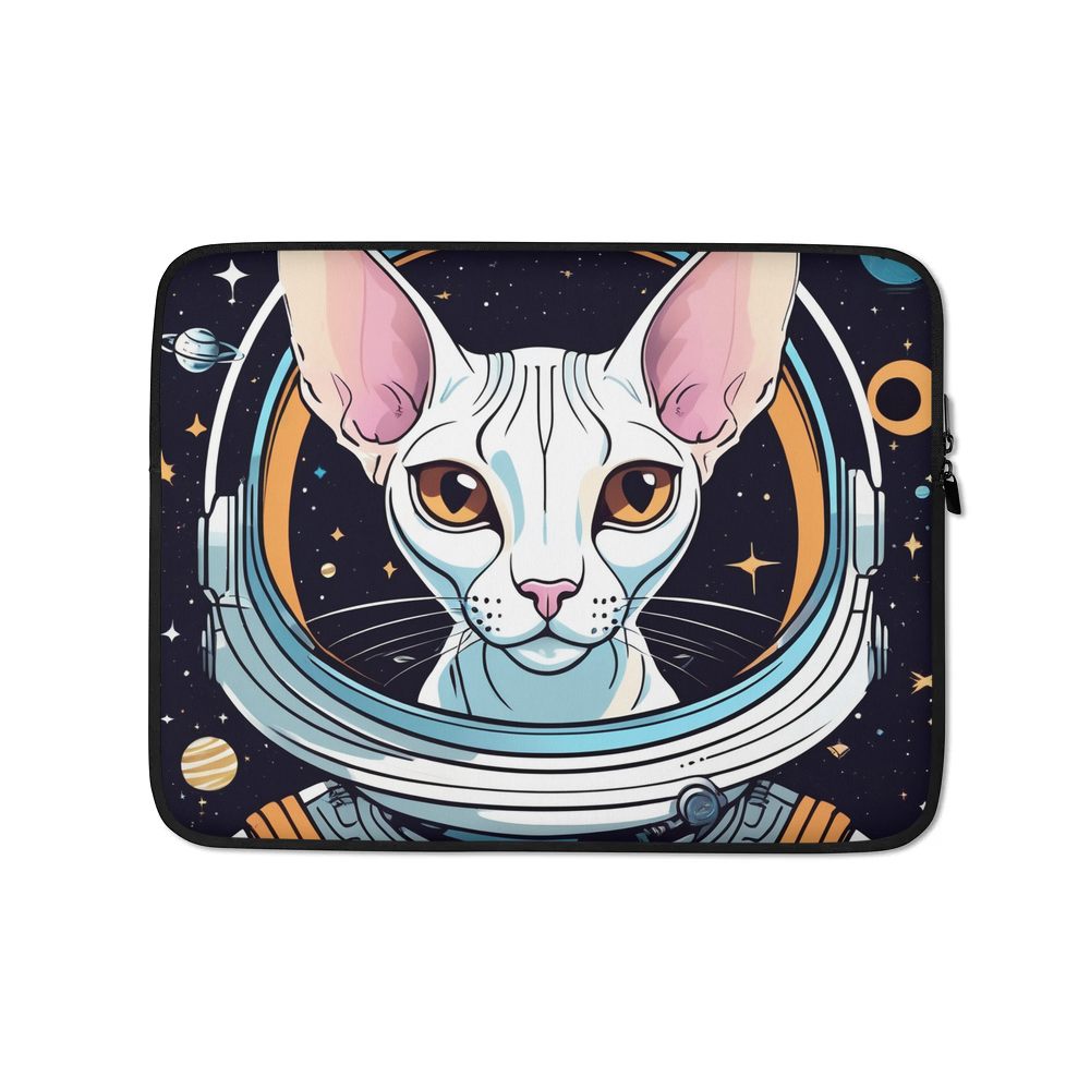 PugMug Custom White Sphynx Cat Laptop Sleeve