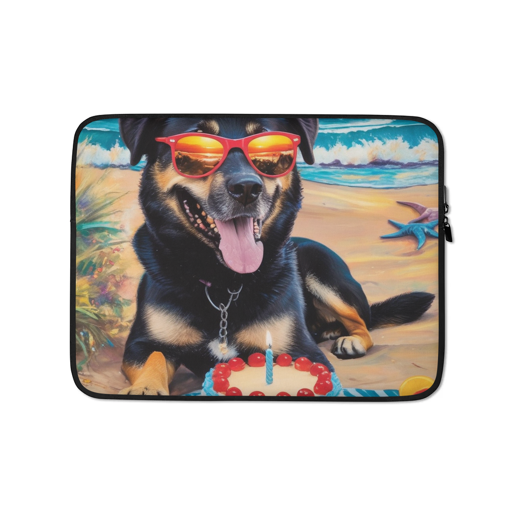 PugMug Custom Blue Laptop Sleeve