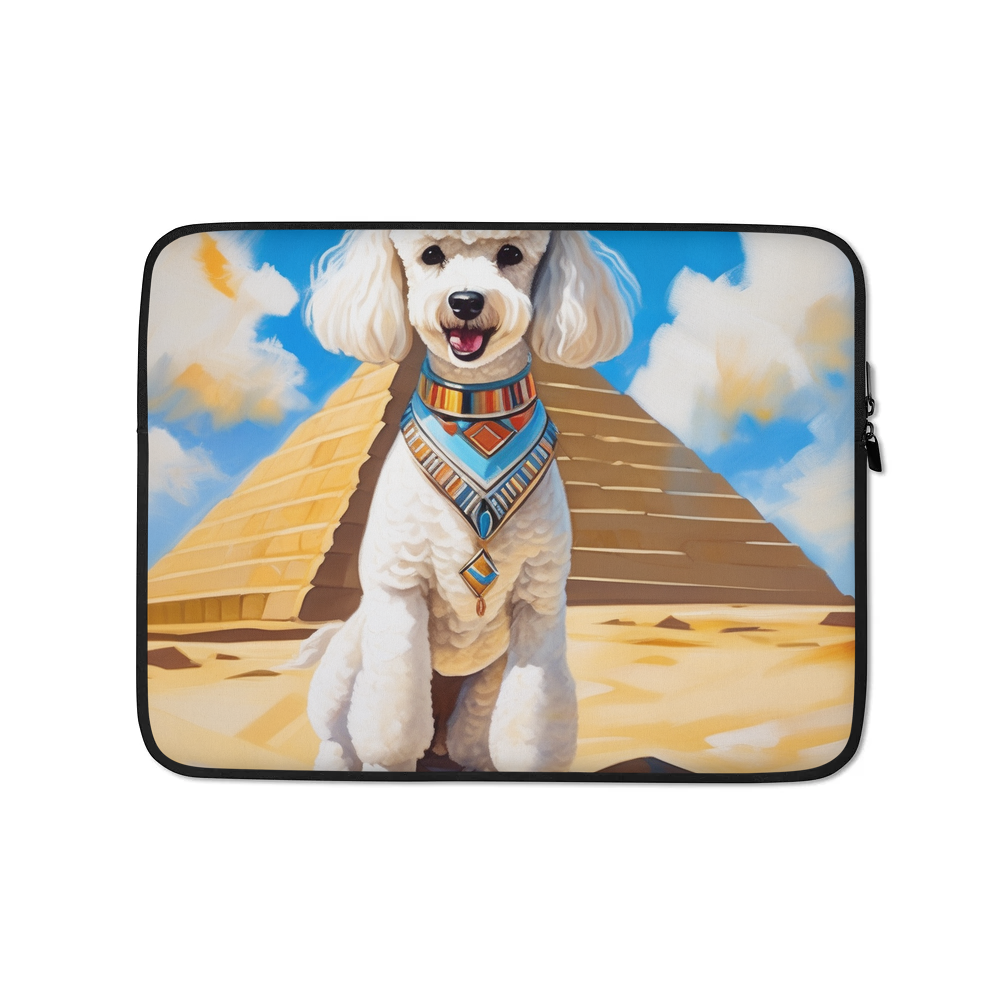 PugMug Custom White Poodle Laptop Sleeve