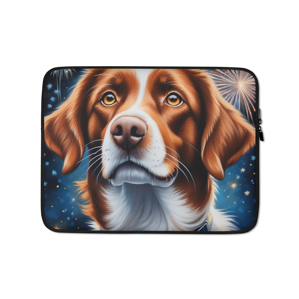 PugMug Custom Brittany Dog Laptop Sleeve