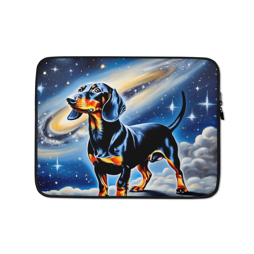 PugMug Custom Black Dachshund Laptop Sleeve
