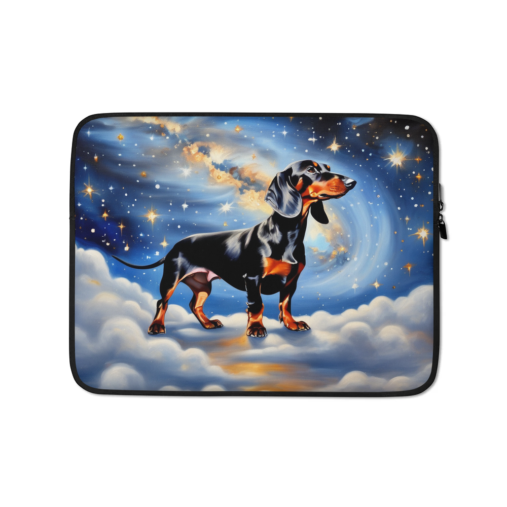 PugMug Custom Black Dachshund Laptop Sleeve