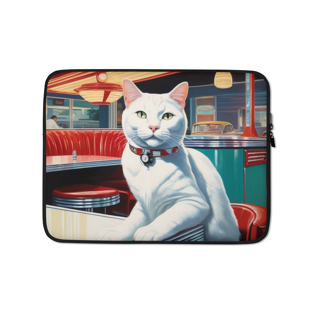 PugMug Custom White Companion Cat Laptop Sleeve