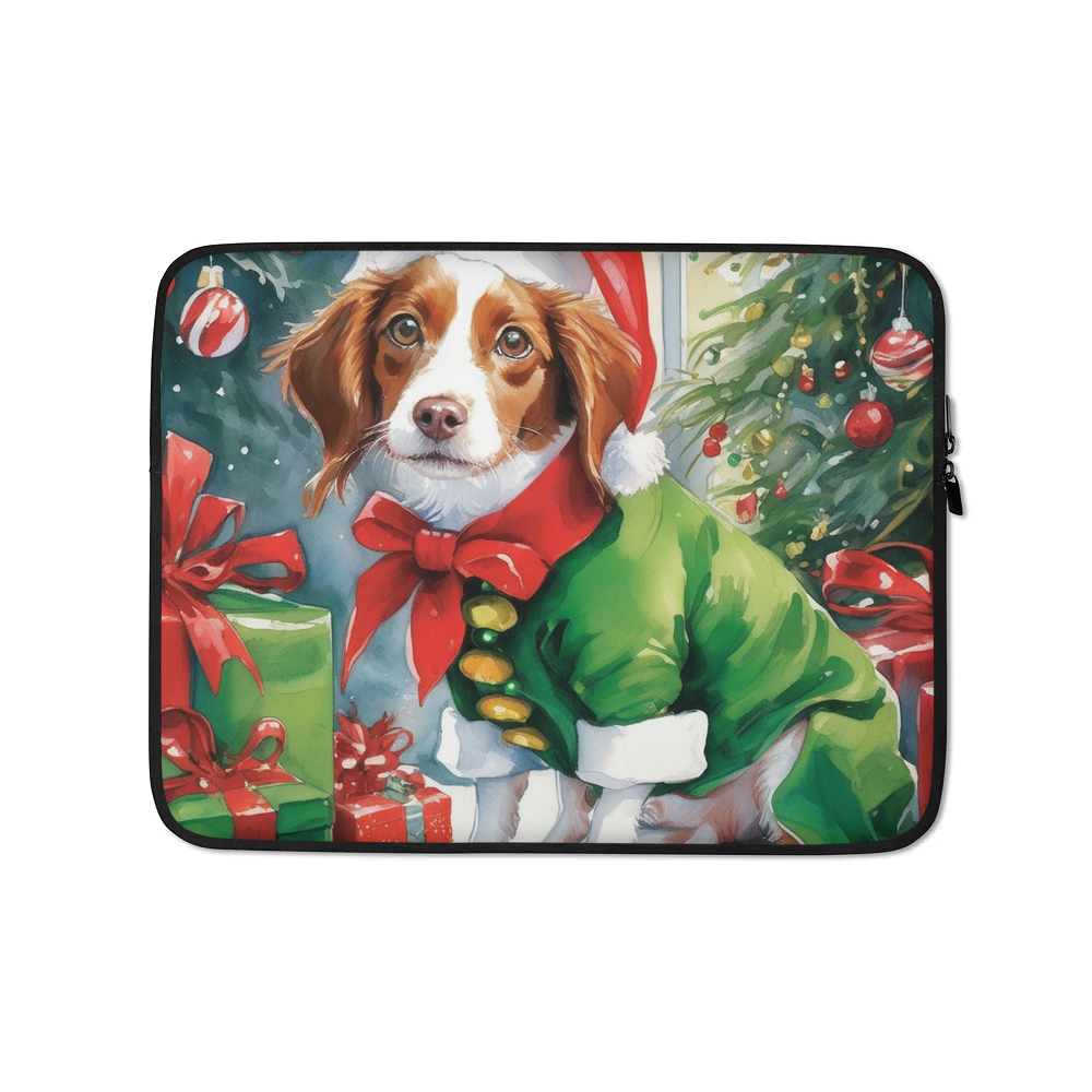 PugMug Custom Brittany Dog Laptop Sleeve