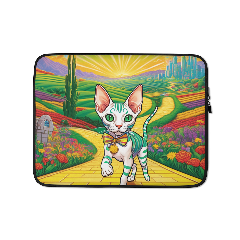 PugMug Custom Tabby Sphynx Cat Laptop Sleeve