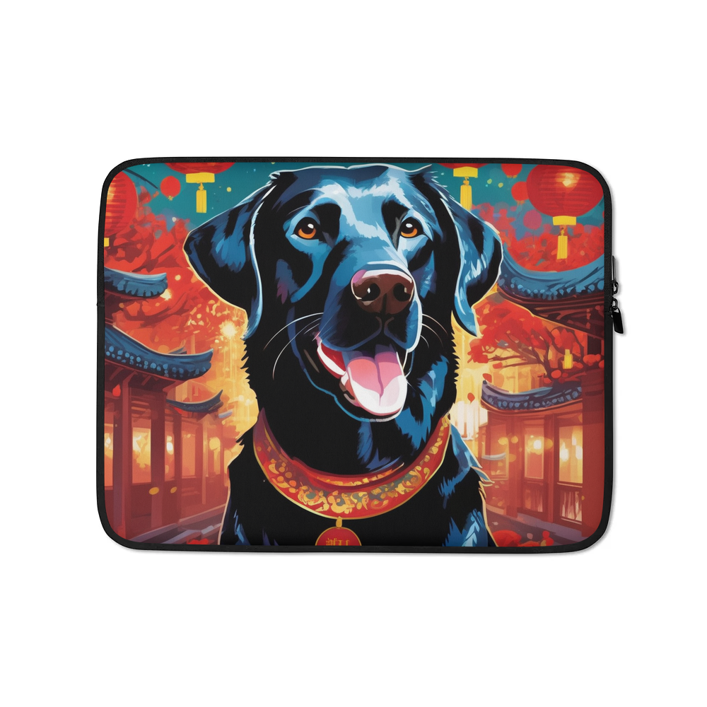 PugMug Custom Black Labrador Retriever Laptop Sleeve
