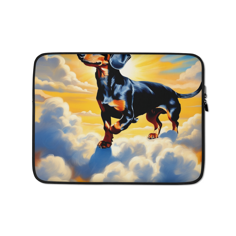PugMug Custom Black Dachshund Laptop Sleeve