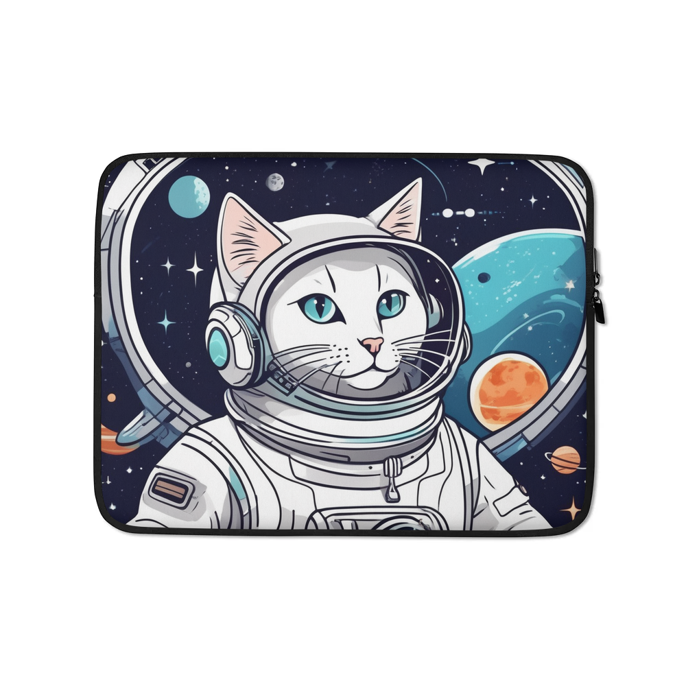 PugMug Custom White Companion Cat Laptop Sleeve