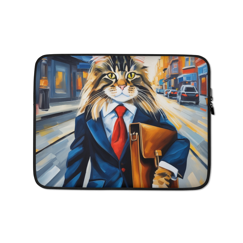 PugMug Custom Tabby Maine Coon Cat Laptop Sleeve
