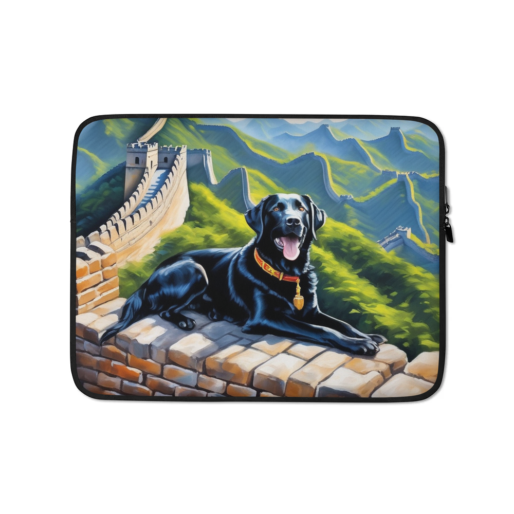 PugMug Custom Black Labrador Retriever Laptop Sleeve