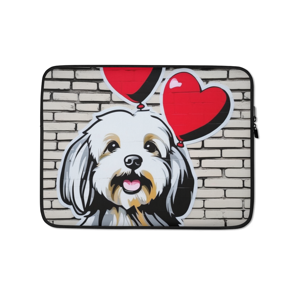 PugMug Custom White Havanese Dog Laptop Sleeve