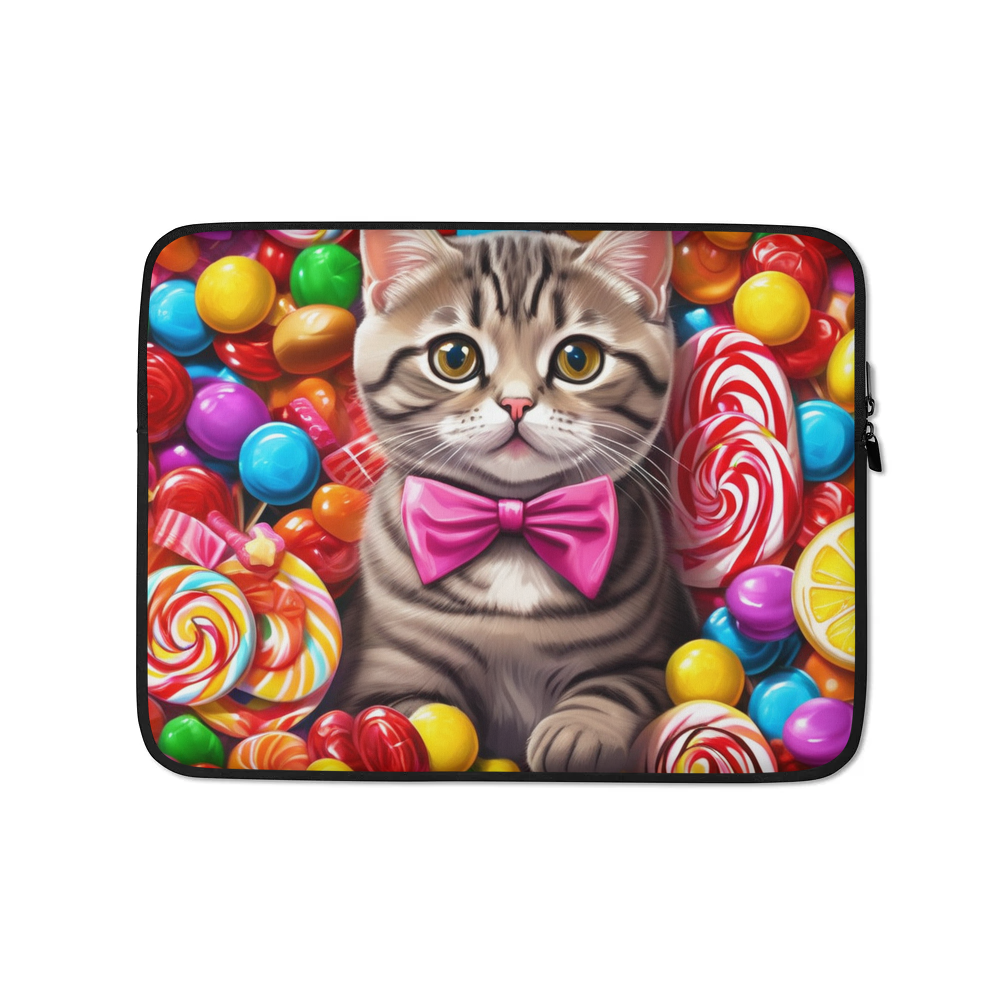 PugMug Custom Tabby Scottish Fold Cat Laptop Sleeve