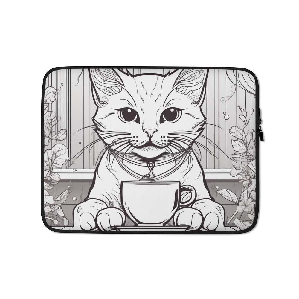 PugMug Custom White Companion Cat Laptop Sleeve