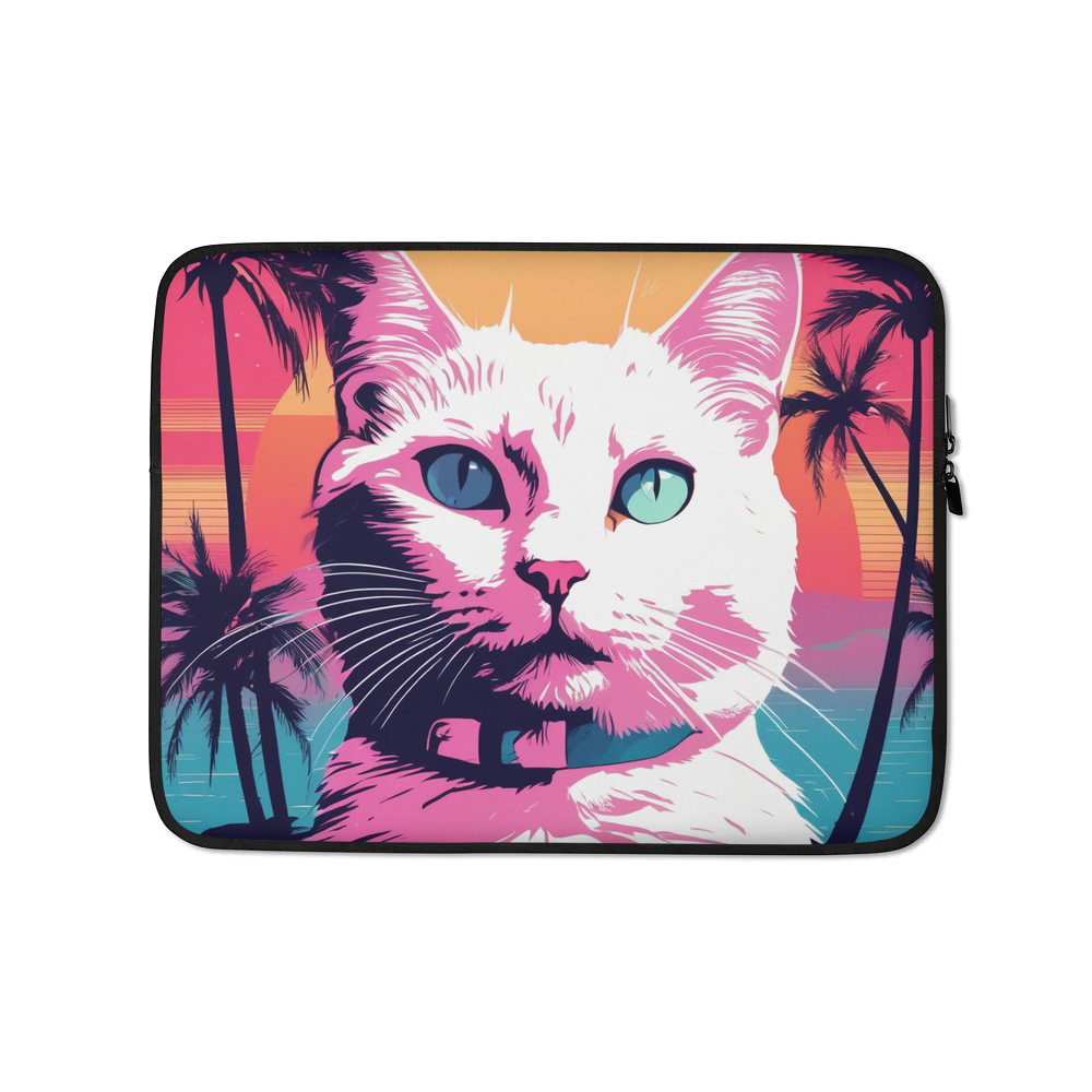 PugMug Custom White Companion Cat Laptop Sleeve