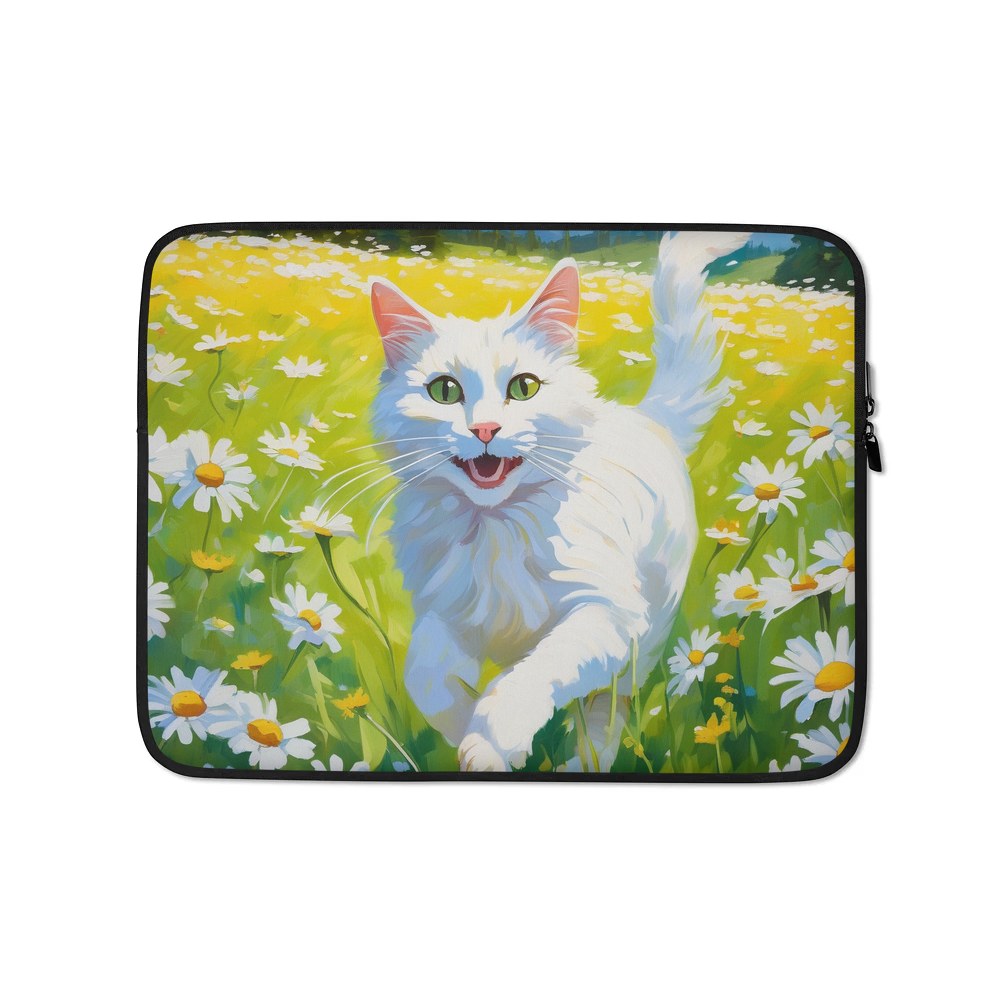 PugMug Custom White Companion Cat Laptop Sleeve