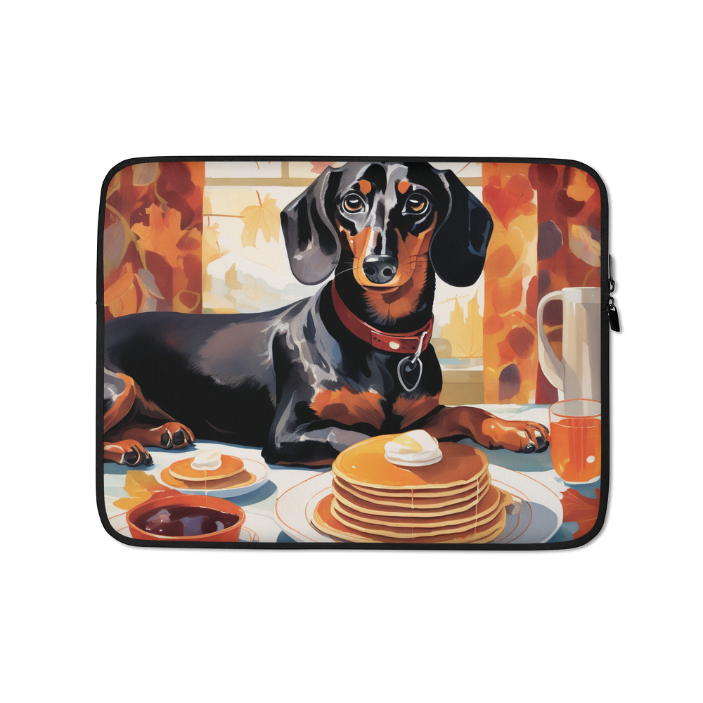 PugMug Custom Black Dachshund Laptop Sleeve