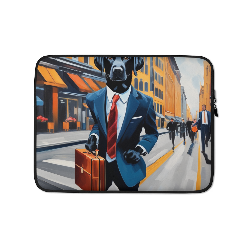 PugMug Custom Black Labrador Retriever Laptop Sleeve