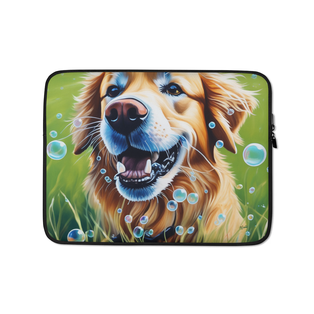 PugMug Custom Golden Retriever Laptop Sleeve