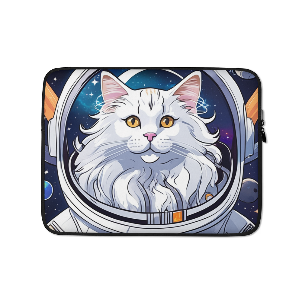 PugMug Custom White Maine Coon Cat Laptop Sleeve