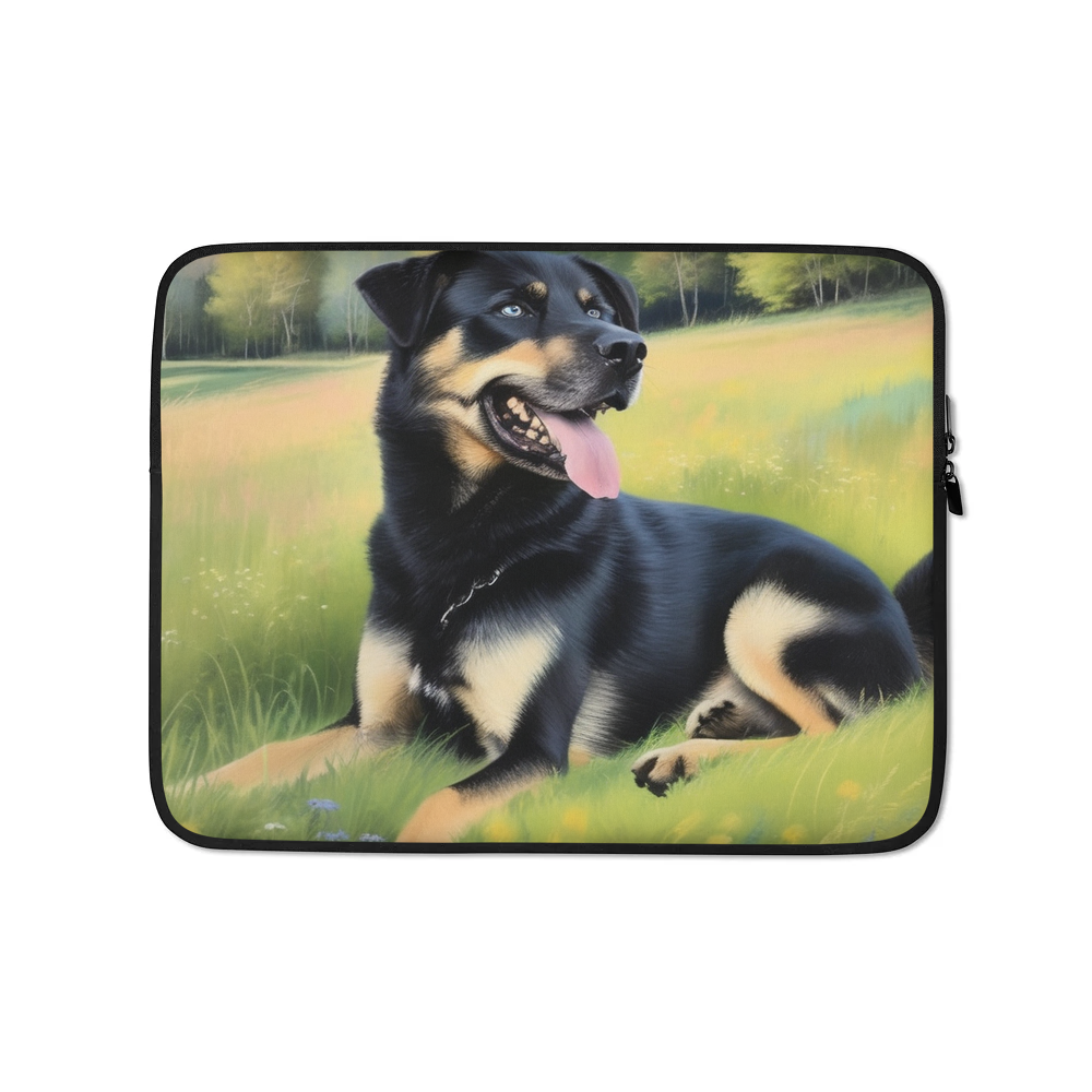 PugMug Custom Blue Laptop Sleeve