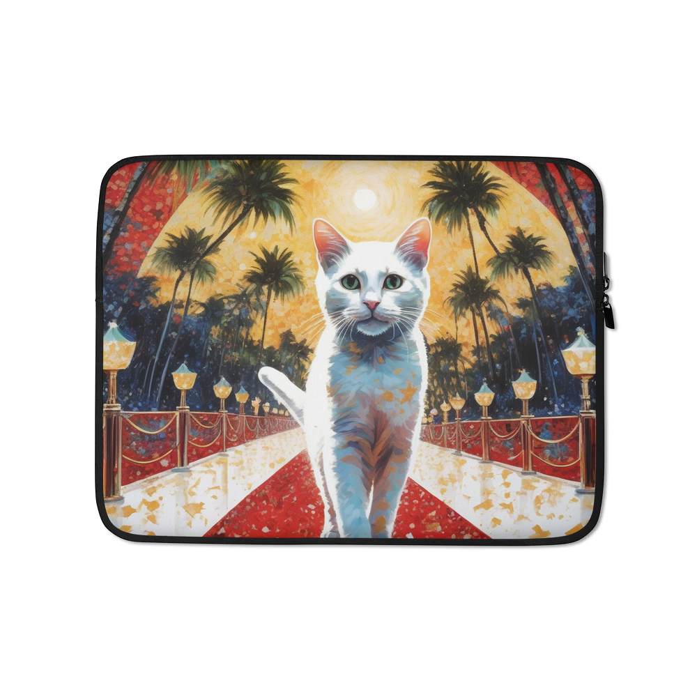 PugMug Custom White Companion Cat Laptop Sleeve