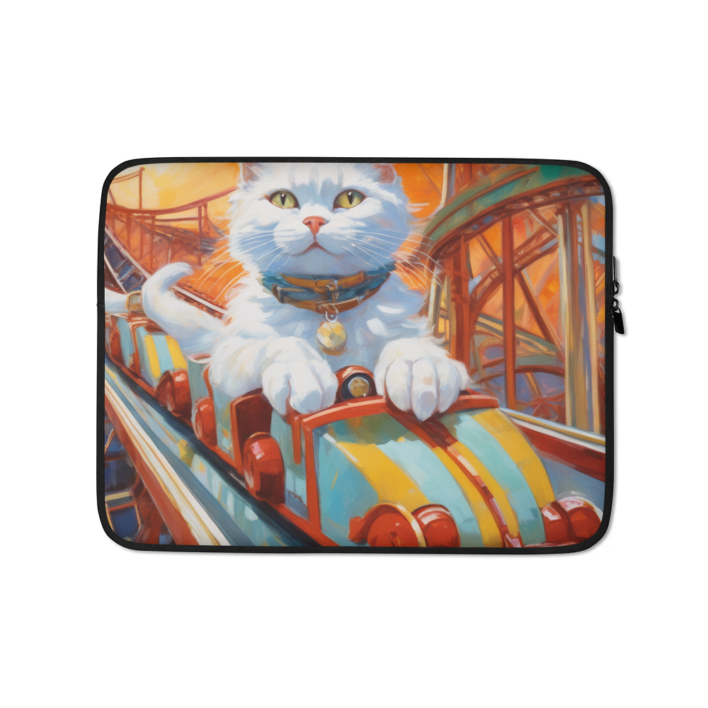 PugMug Custom White Companion Cat Laptop Sleeve