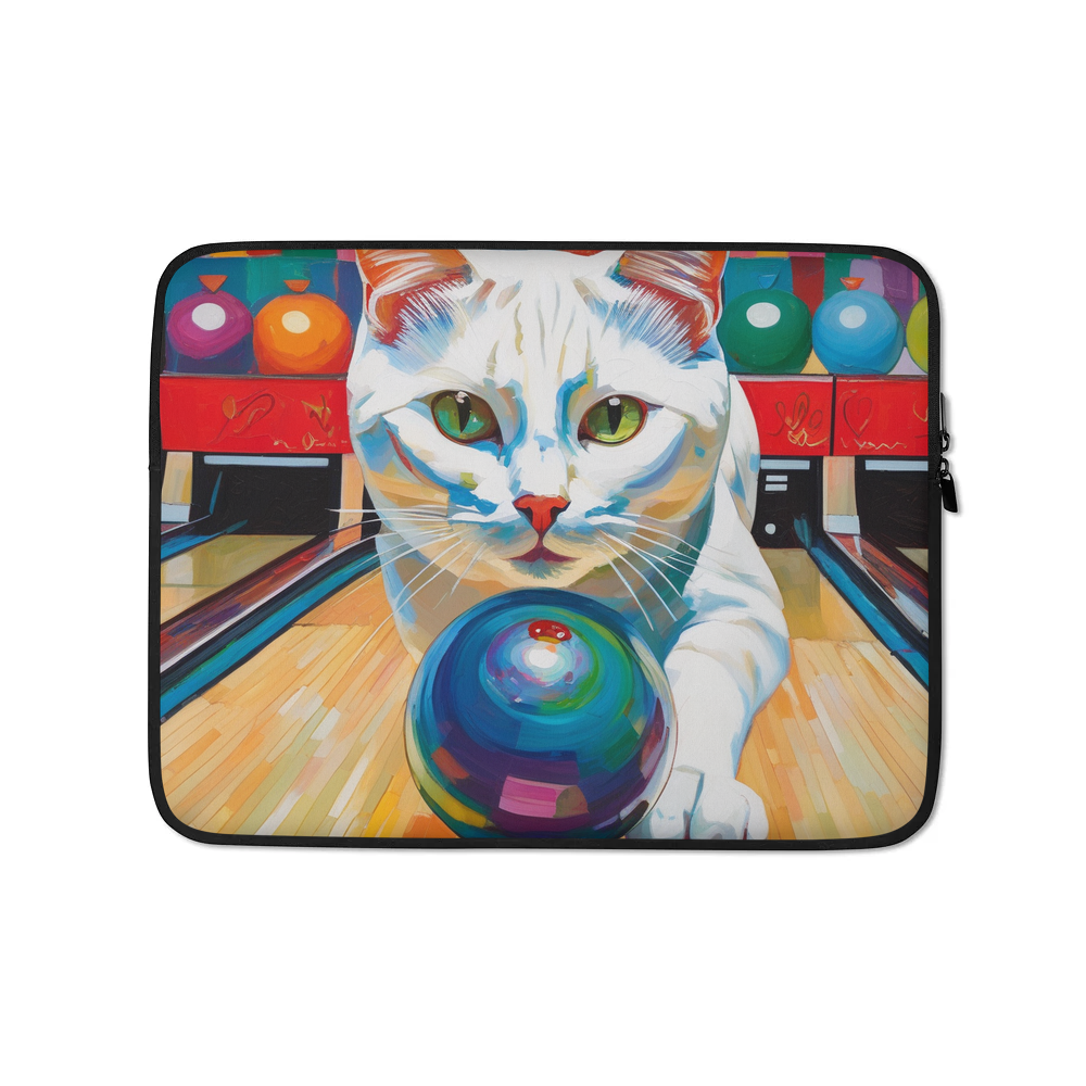 PugMug Custom White Companion Cat Laptop Sleeve