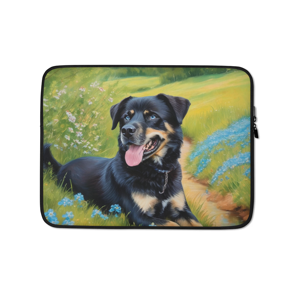 PugMug Custom Blue Laptop Sleeve