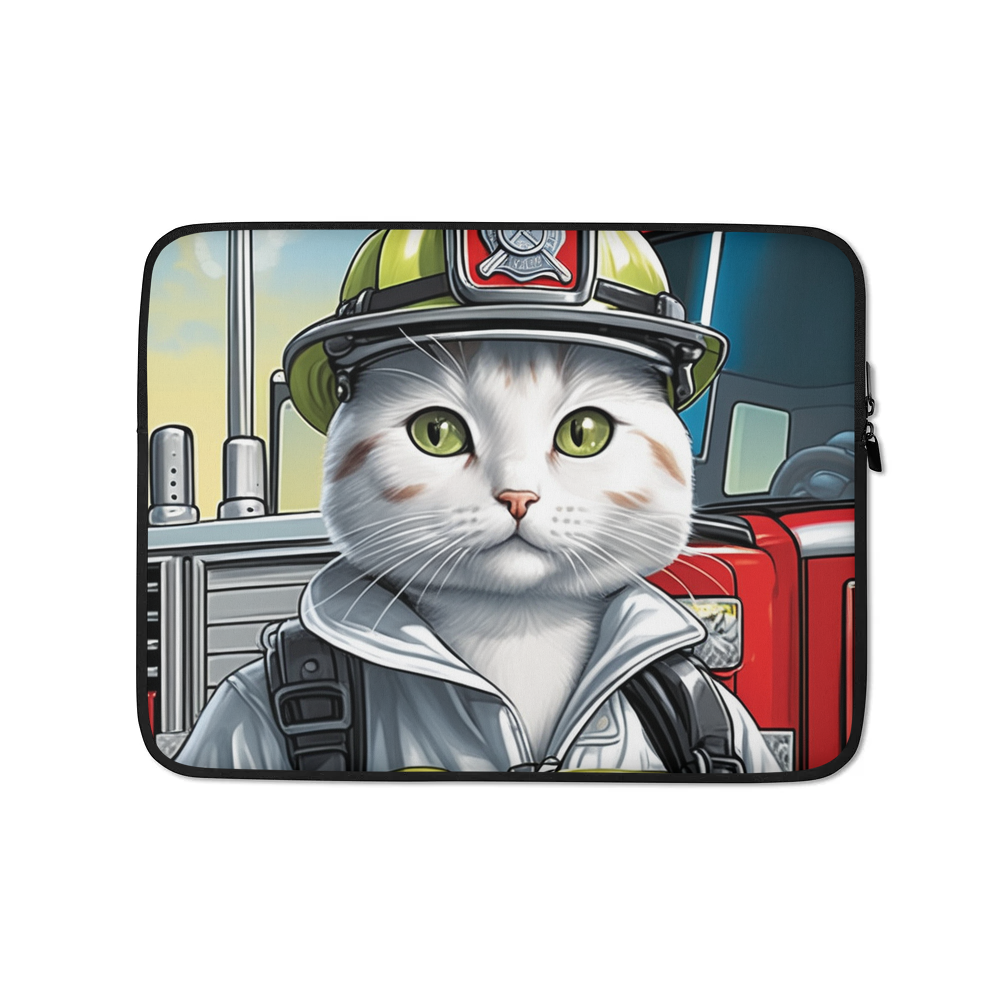 PugMug Custom White Companion Cat Laptop Sleeve